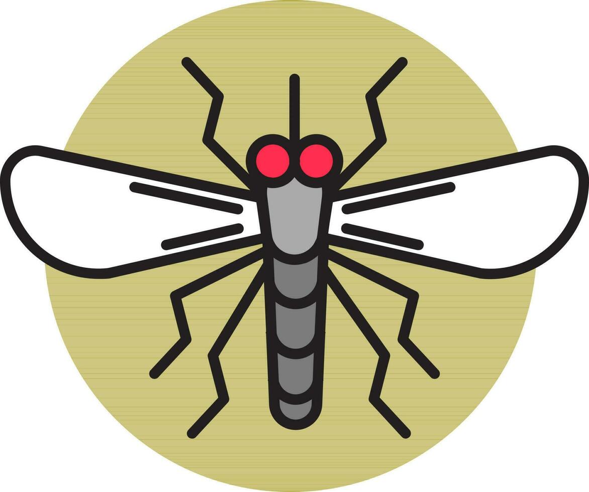 illustration de moustique icône sur vert cercle Contexte. vecteur