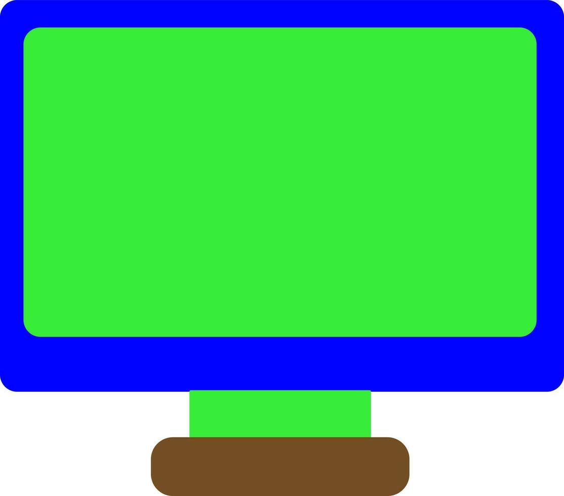 bleu et vert ordinateur. vecteur