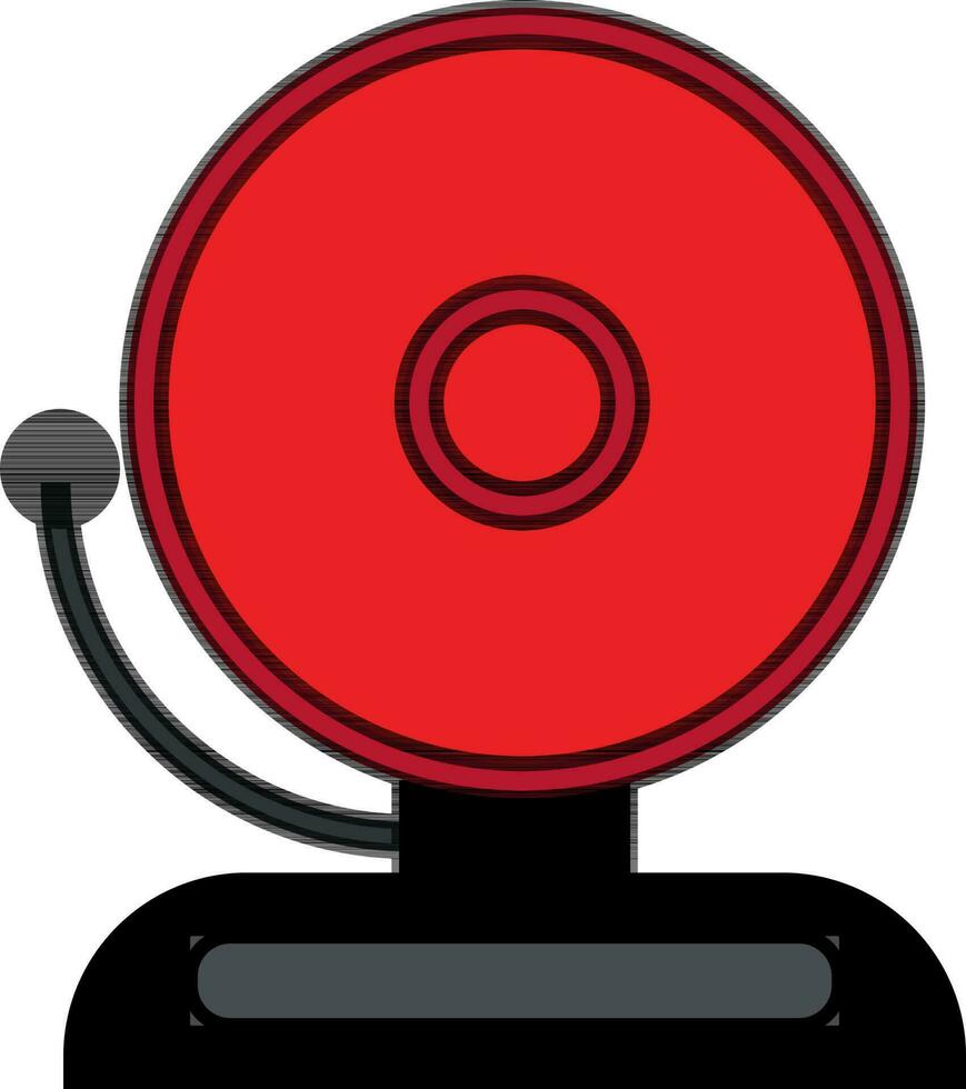 plat illustration de cloche dans rouge couleur. vecteur