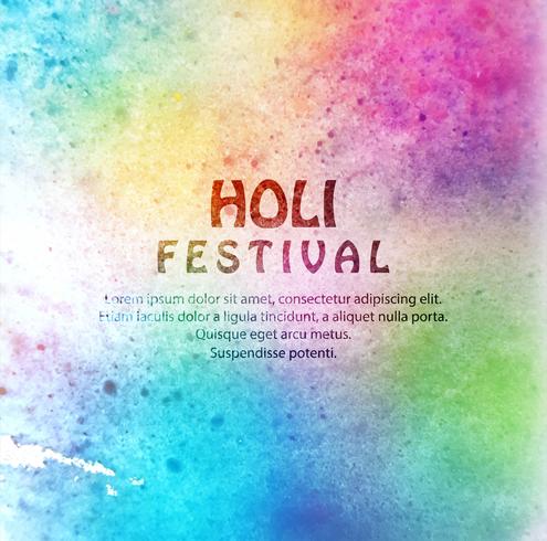 illustration de fond coloré de happy holi pour le festival de c vecteur