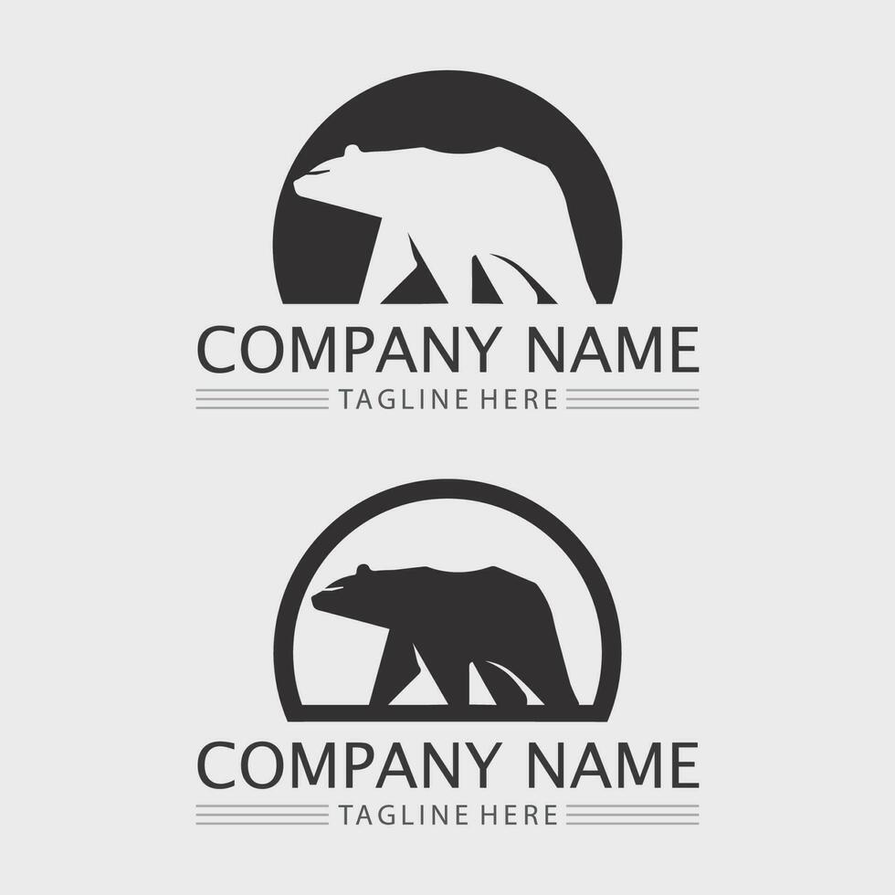 ours logo et animal vecteur conception graphique illustration