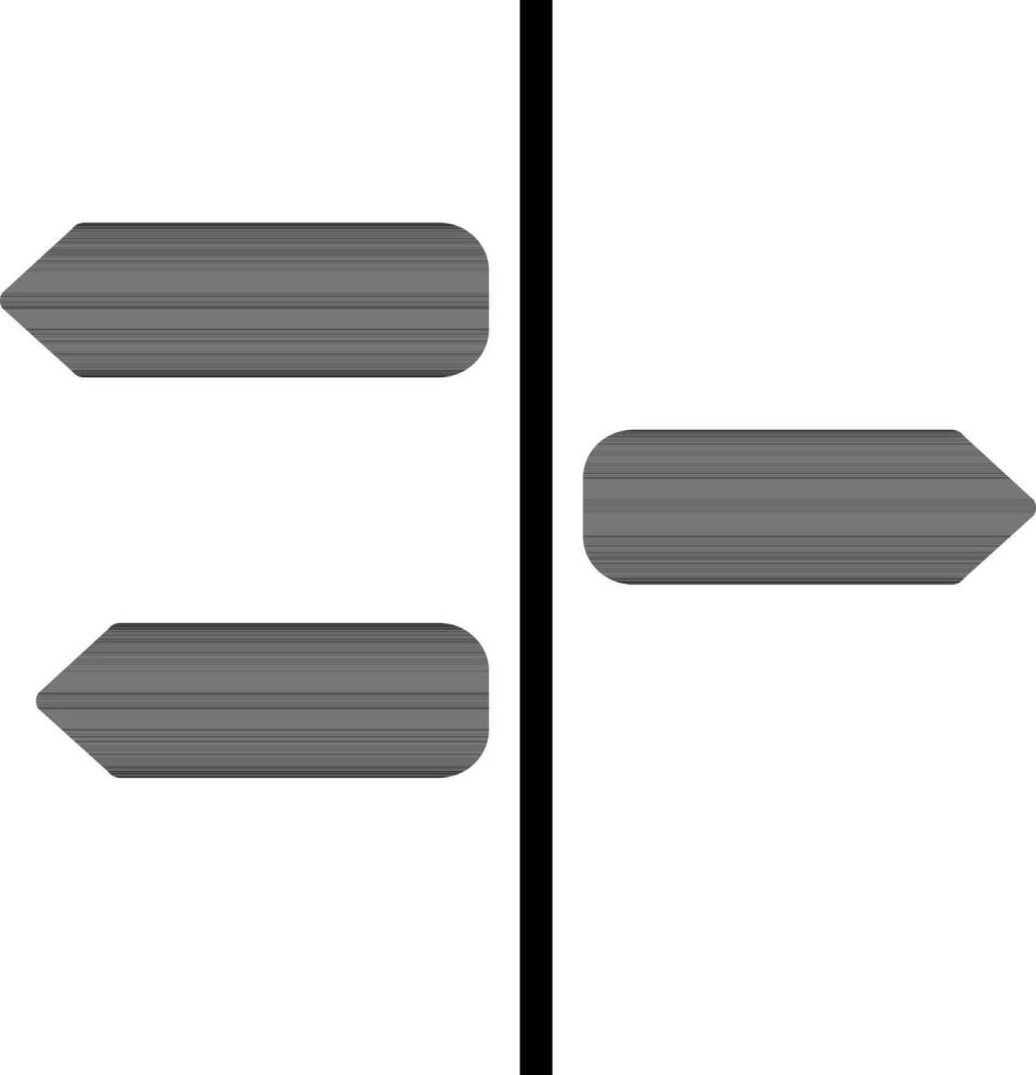 plat illustration de route signe planche. vecteur