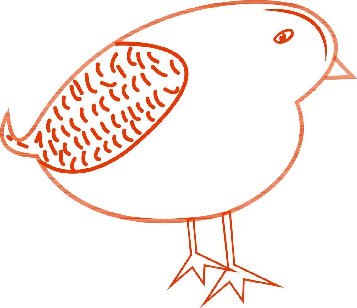 plat griffonnage illustration de oiseau. vecteur