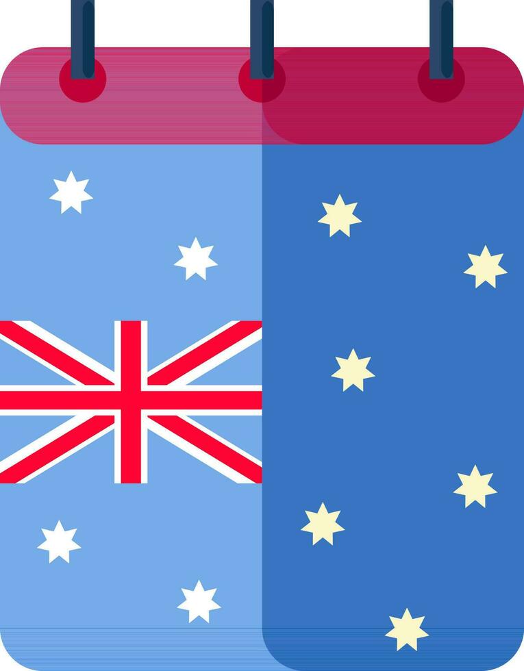 calendrier icône dans Australie drapeau couleur. vecteur