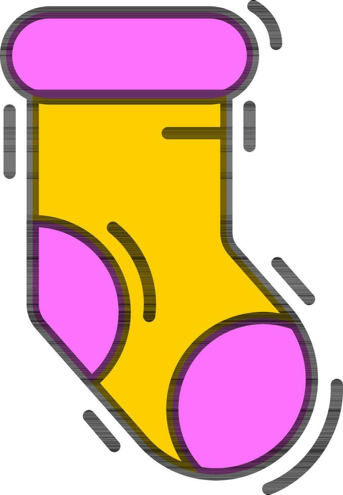 plat style chaussettes icône ou symbole. vecteur