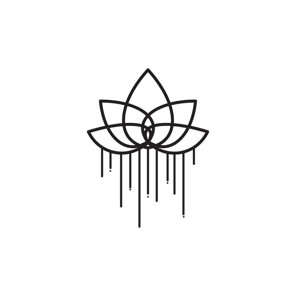 icône de lotus de vecteur de beauté