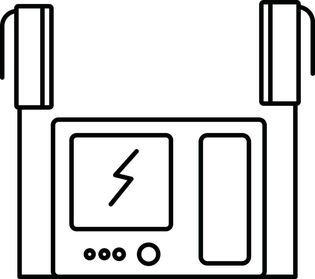 illustration de défibrillateur pour urgence concept. vecteur