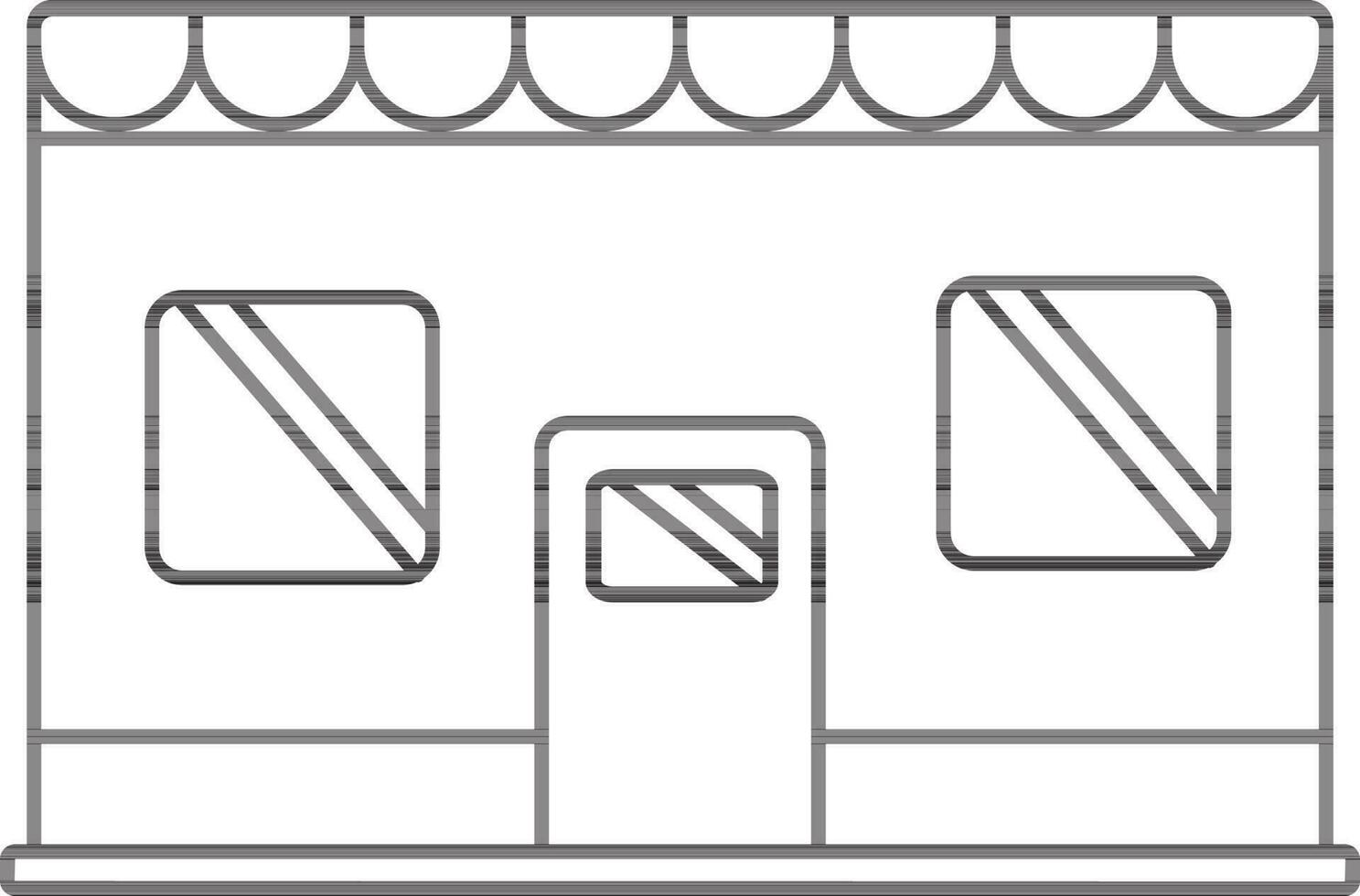 illustration de maison icône dans accident vasculaire cérébral style. vecteur