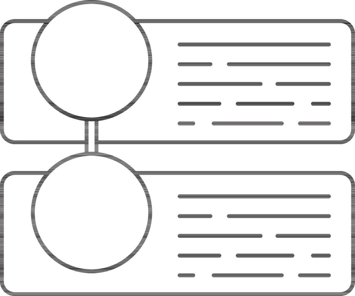 document avec papier épingle icône dans accident vasculaire cérébral style. vecteur