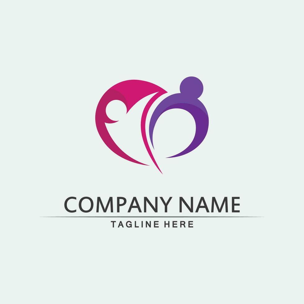 logo de la communauté les gens travaillent en équipe et en entreprise logo vectoriel et groupe de conception famille