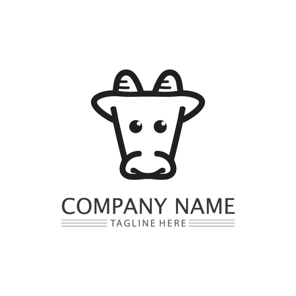 taureau buffle tête vache animal mascotte logo design vecteur pour sport corne buffle animal mammifères tête logo sauvage matador