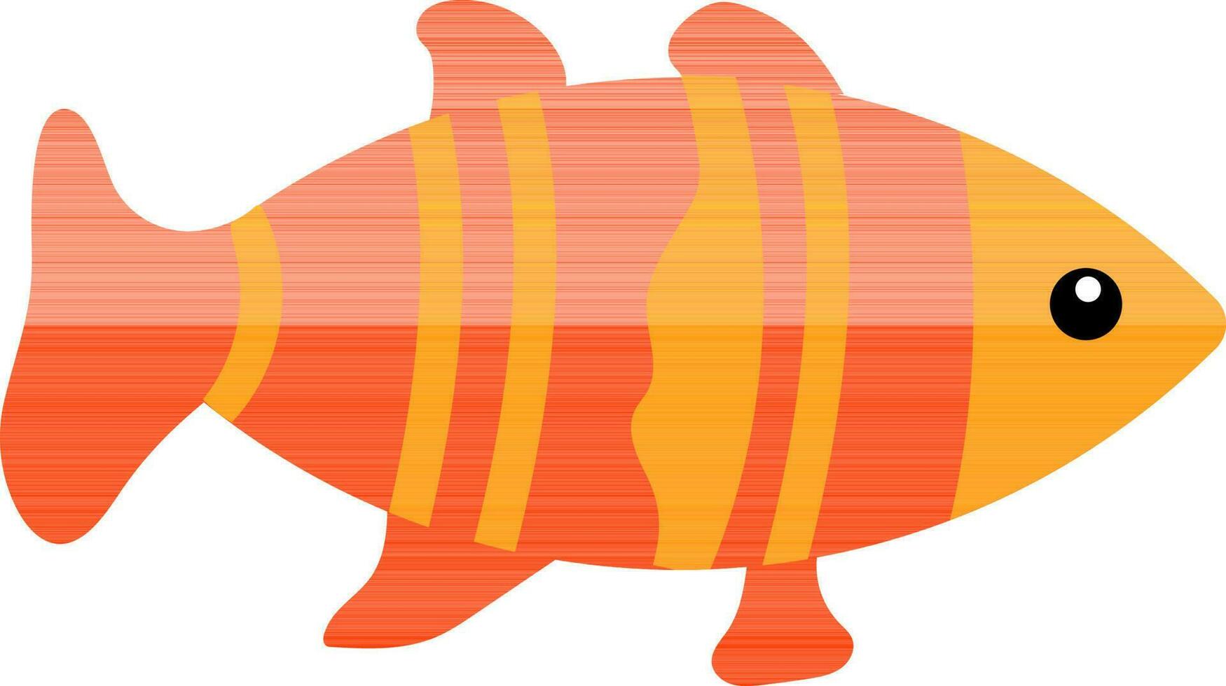 brillant Orange et Jaune poisson. vecteur