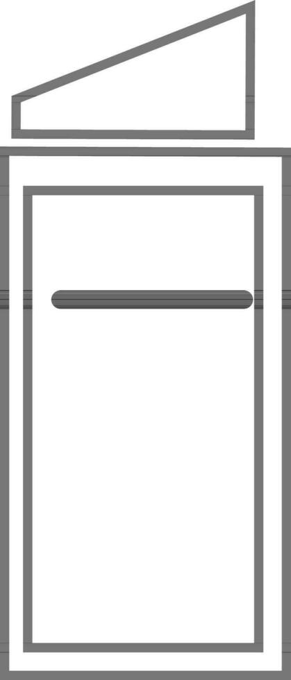 noir ligne art illustration de une porte. vecteur