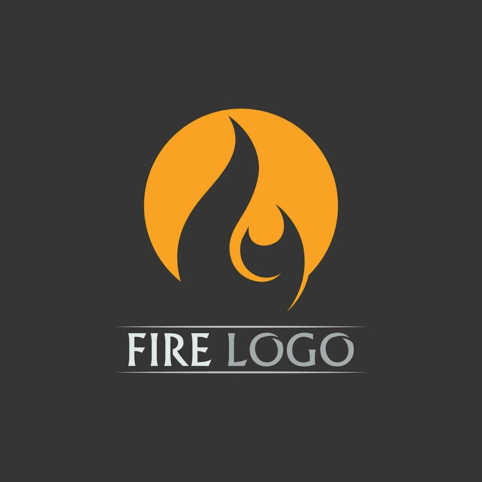 logo et icône de feu, énergie de conception d'illustration de flamme de vecteur d'élément enflammé chaud, chaud, avertissement, signe de cuisson, logo, icône, lumière, chaleur de puissance