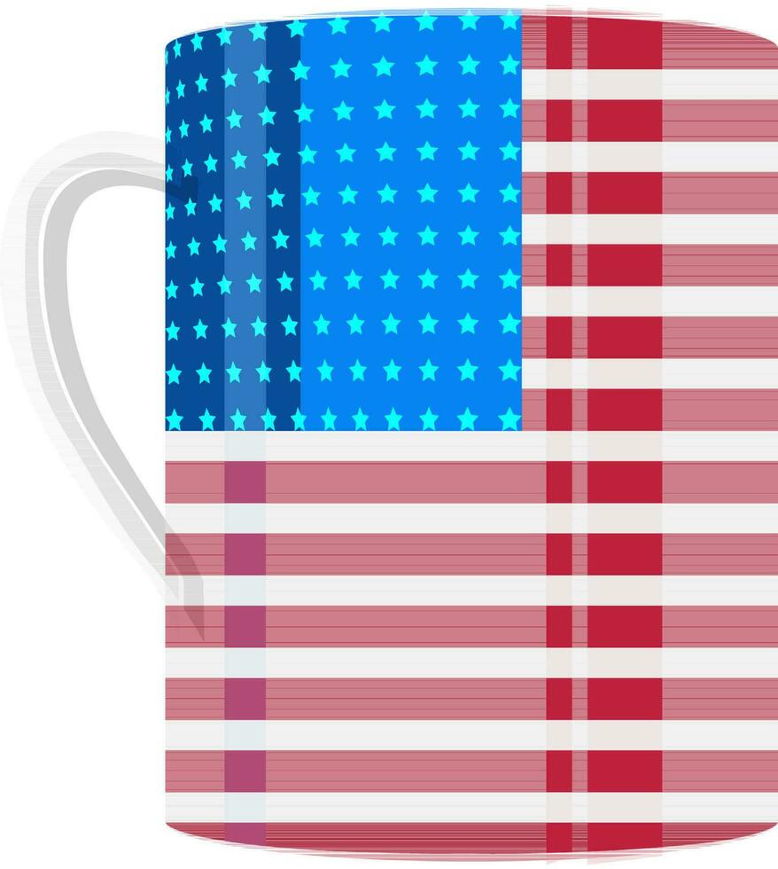 café agresser dans américain drapeau couleurs. vecteur