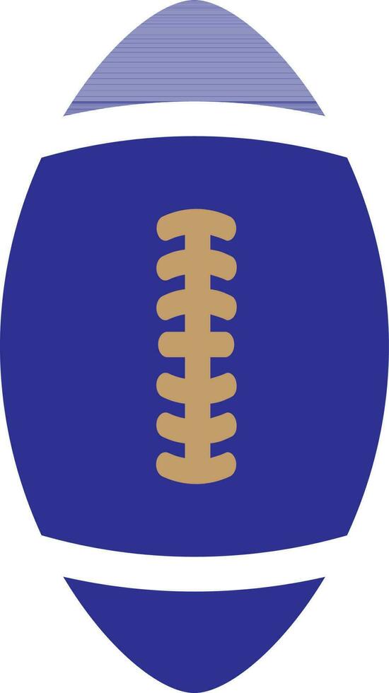 le rugby Balle fabriqué par bleu et marron couleur. vecteur