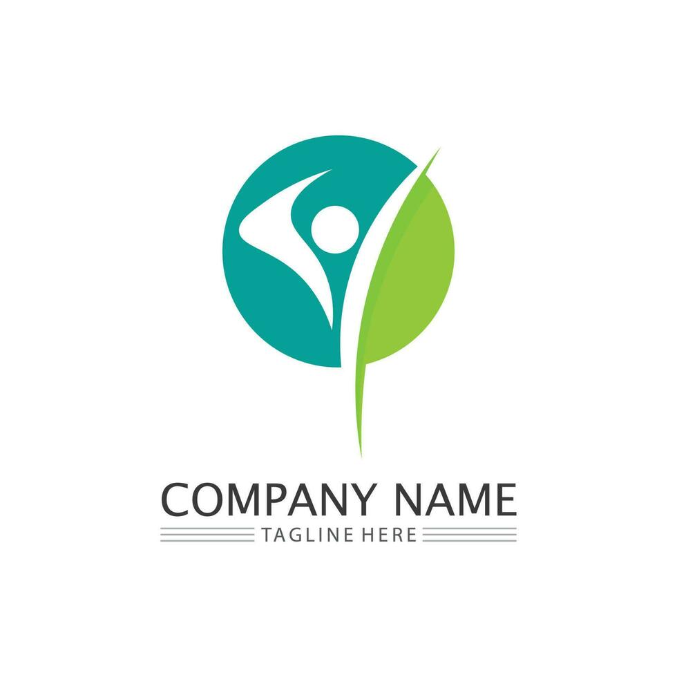 logo de personnes, équipe, succès, travail de personnes, groupe et communauté, vecteur de logo d'entreprise et d'entreprise et soins de conception, icône de la famille logo de réussite