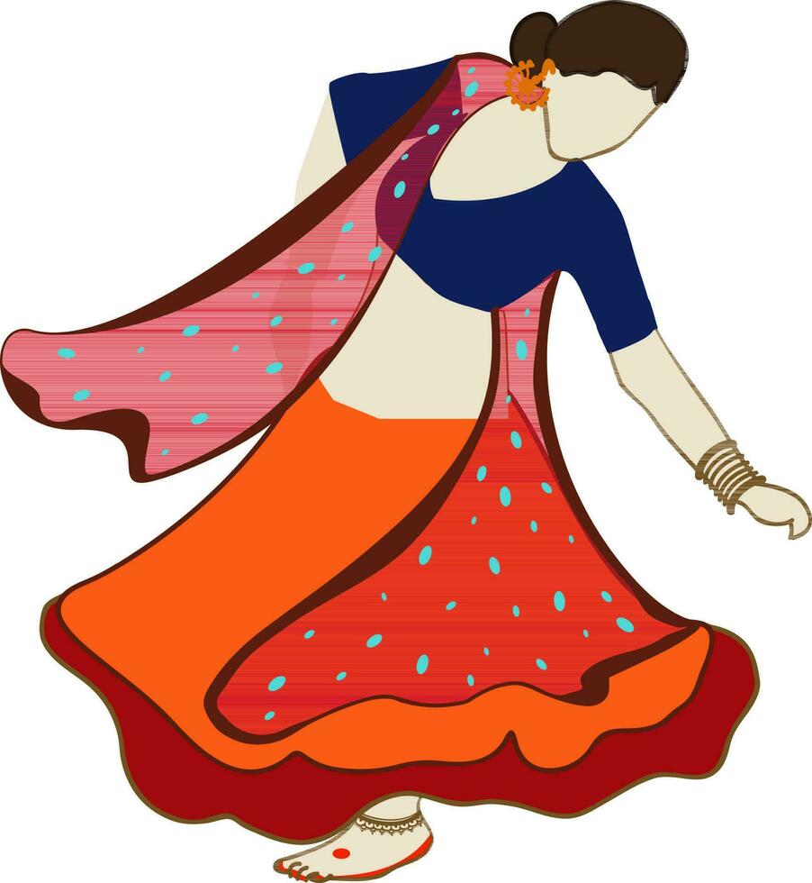 illustration de une Indien fille. vecteur