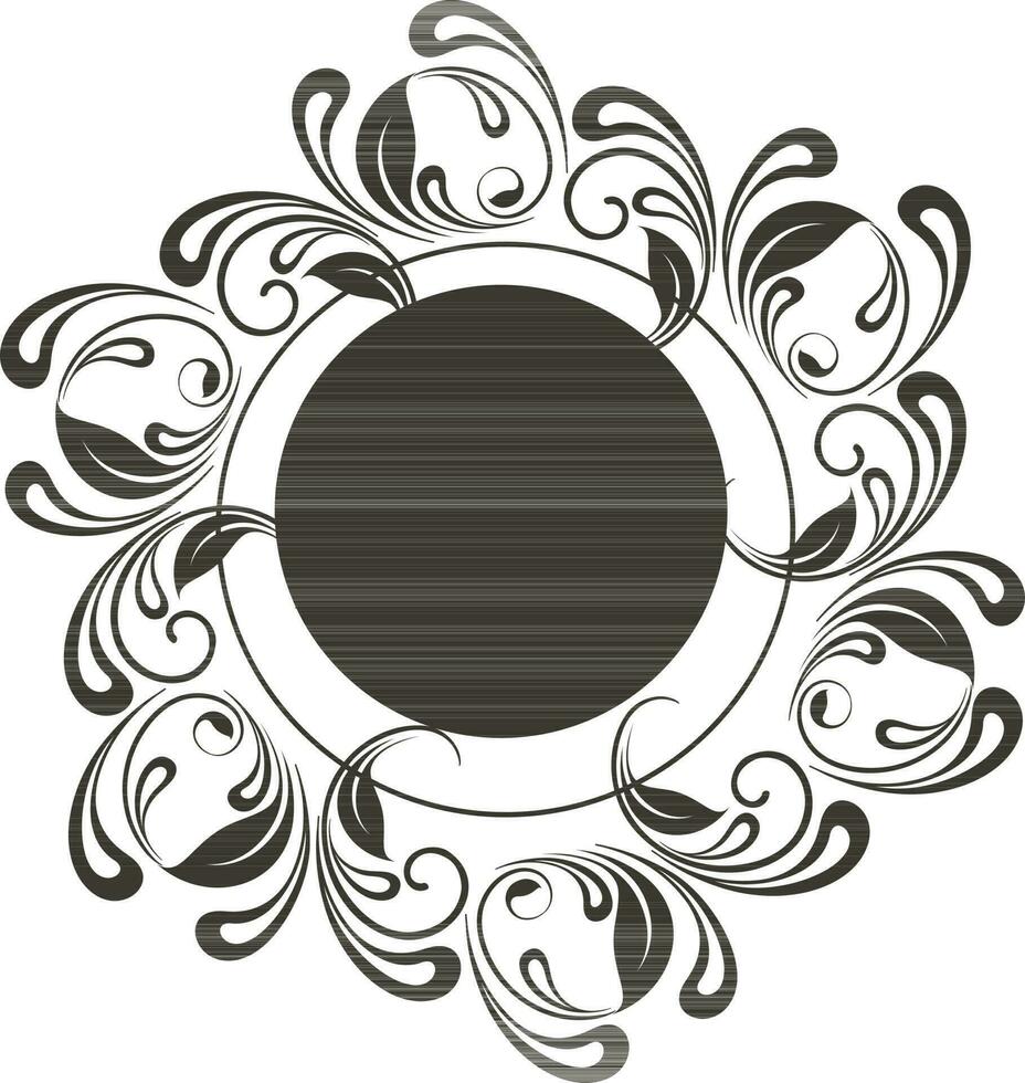 cercle Cadre décoré avec floral conception. vecteur