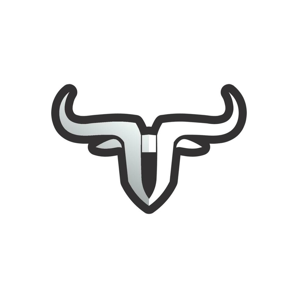 taureau buffle tête vache animal mascotte logo design vecteur pour sport corne buffle animal mammifères tête logo sauvage matador