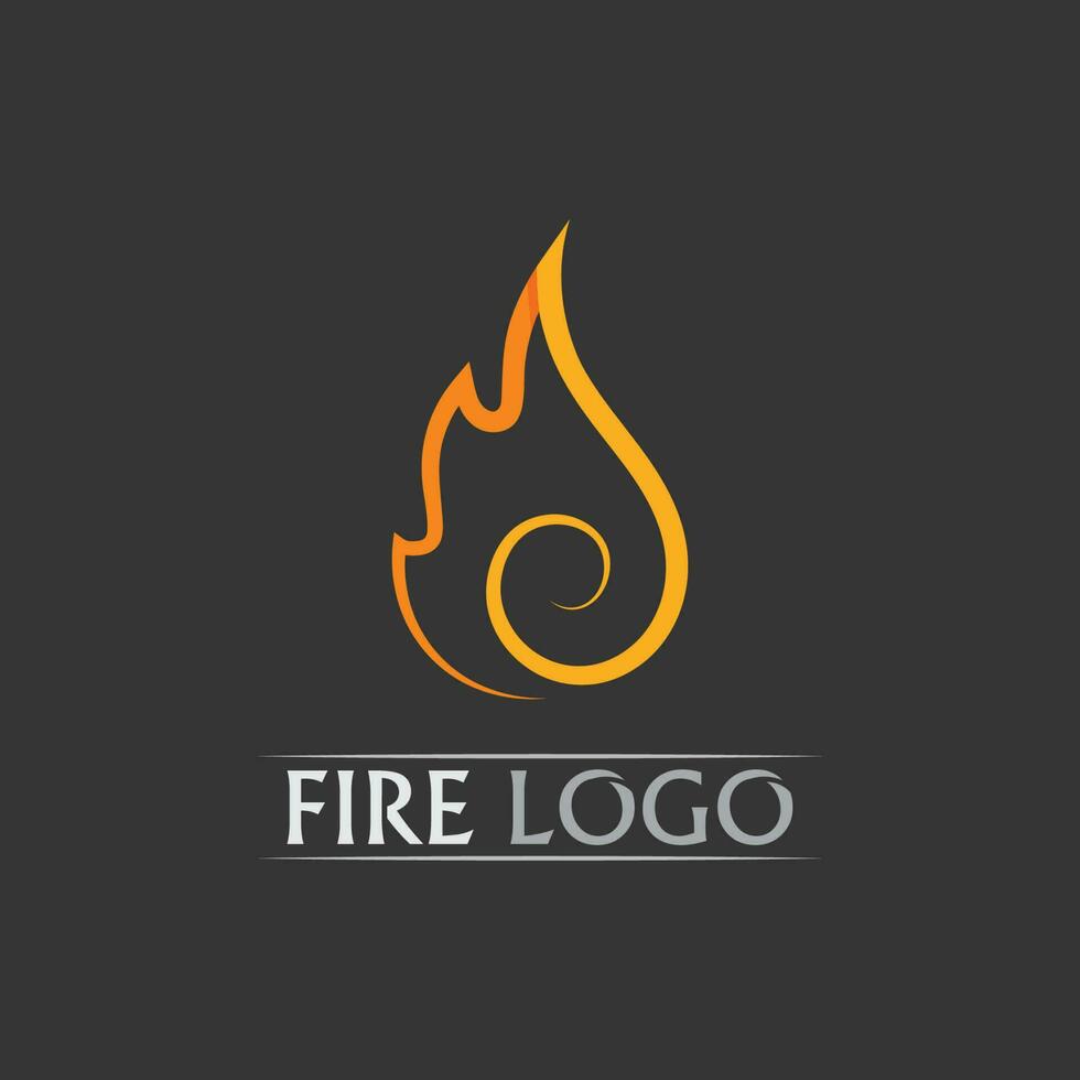 logo et icône de feu, énergie de conception d'illustration de flamme de vecteur d'élément enflammé chaud, chaud, avertissement, signe de cuisson, logo, icône, lumière, chaleur de puissance