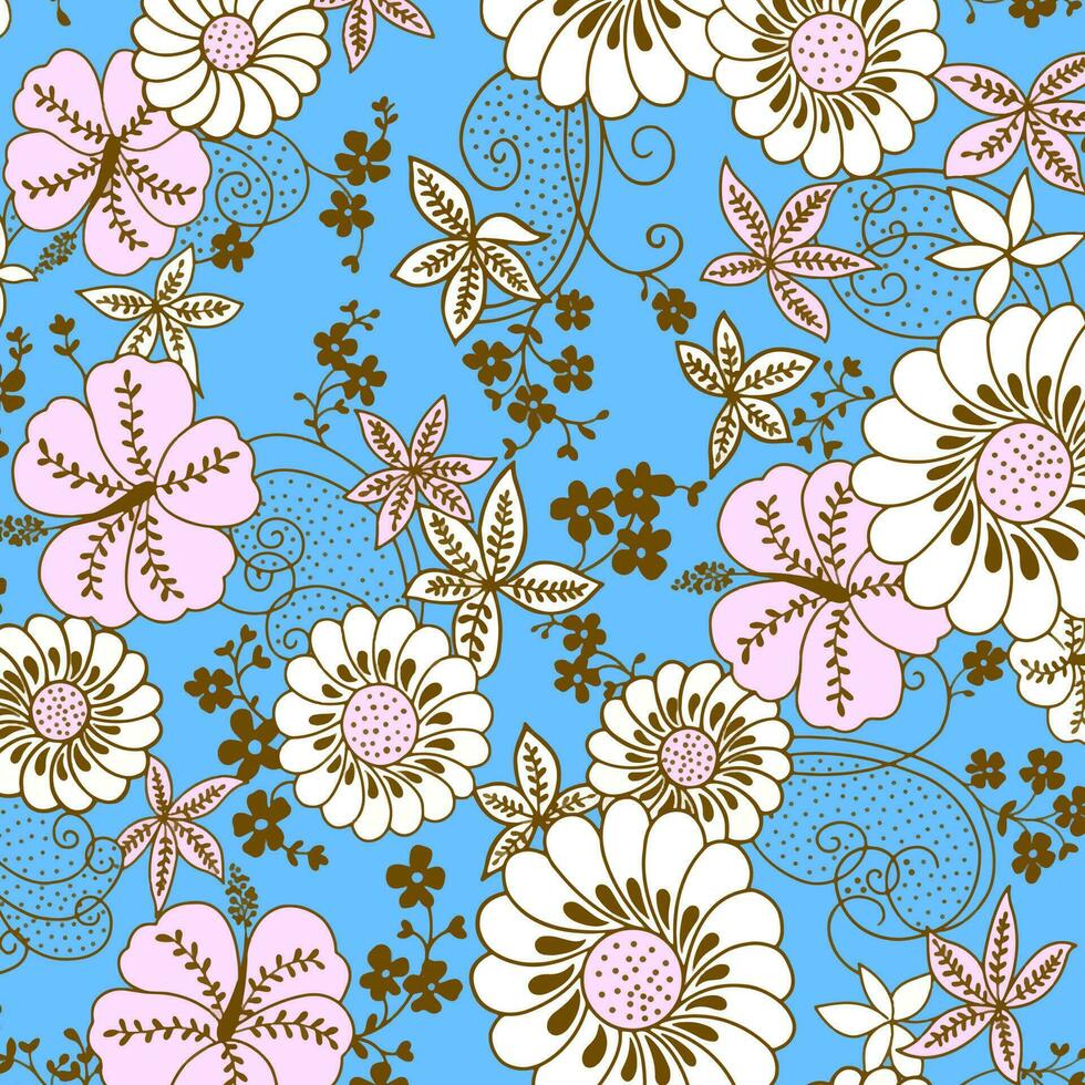 abstrait floral Couleur vecteur modèle conception adapté pour mode et en tissu Besoins