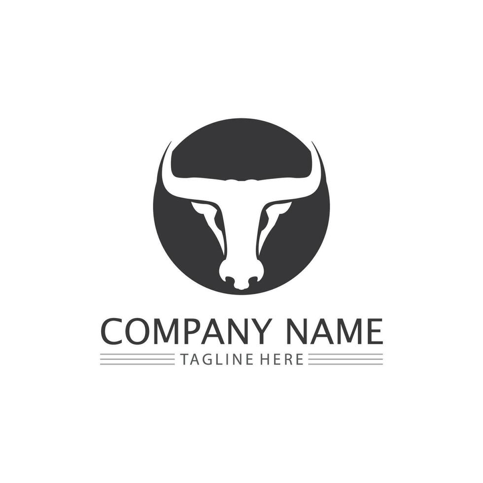 taureau buffle tête vache animal mascotte logo design vecteur pour sport corne buffle animal mammifères tête logo sauvage matador