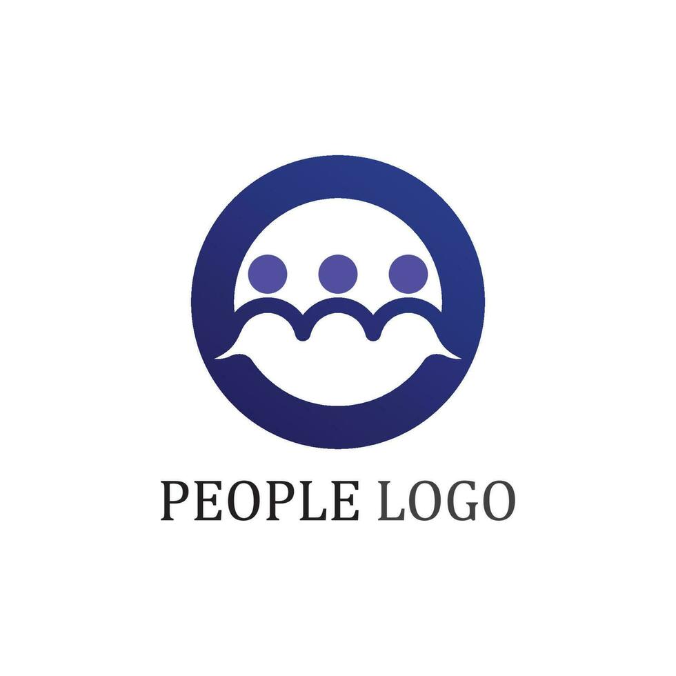 logo de personnes, équipe, succès, travail de personnes, groupe et communauté, vecteur de logo d'entreprise et d'entreprise et soins de conception, icône de la famille logo de réussite