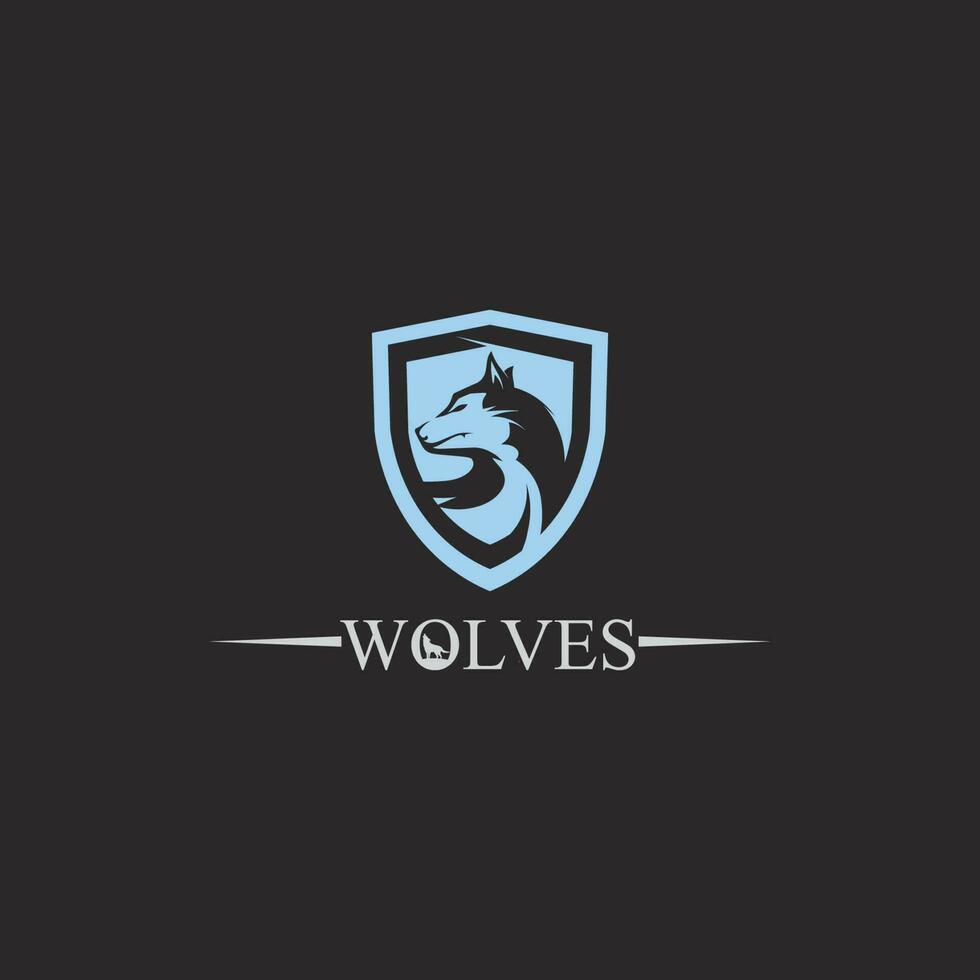 logo de loups, renard, tête de loup, vetor animal et conception de logo illustration de chien rugissant sauvage, résumé pour animal de tête de symbole de logo de jeu vecteur