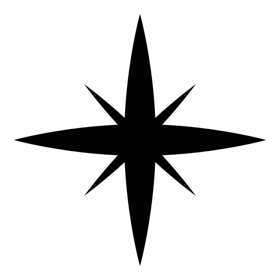 étoile étincelle icône noir Couleur vecteur illustration image plat style