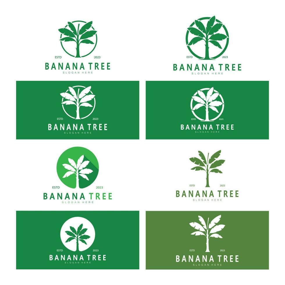 Facile silhouette banane arbre logo. plat conception vecteur