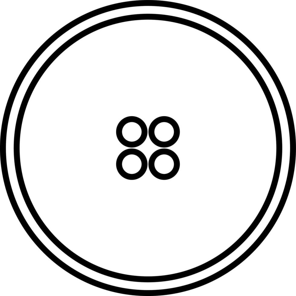 plat illustration de une bouton. vecteur