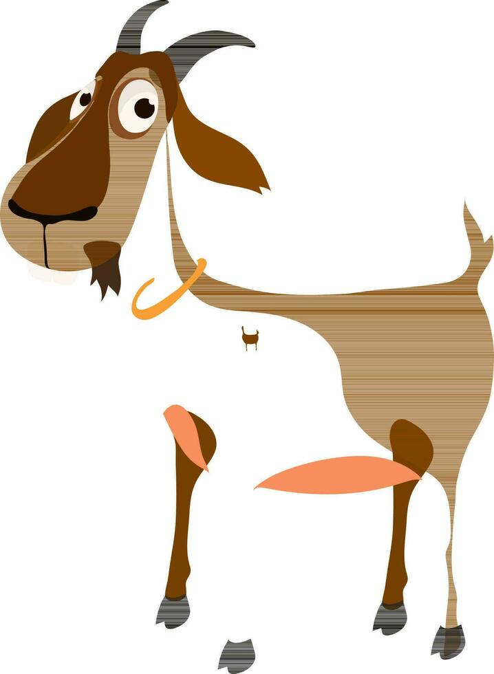 dessin animé personnage de une chèvre. vecteur