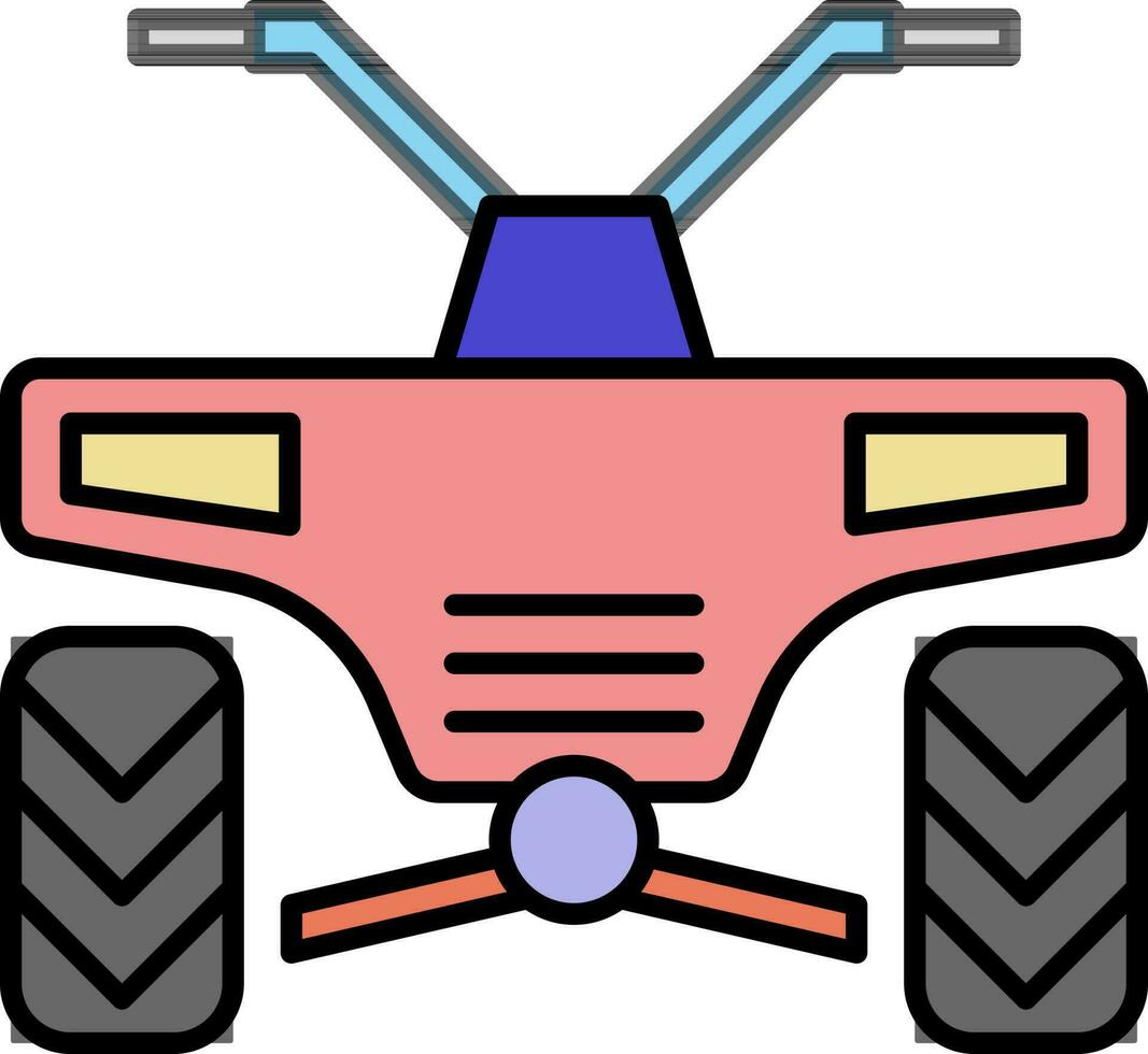 plat illustration de quad vélo. vecteur