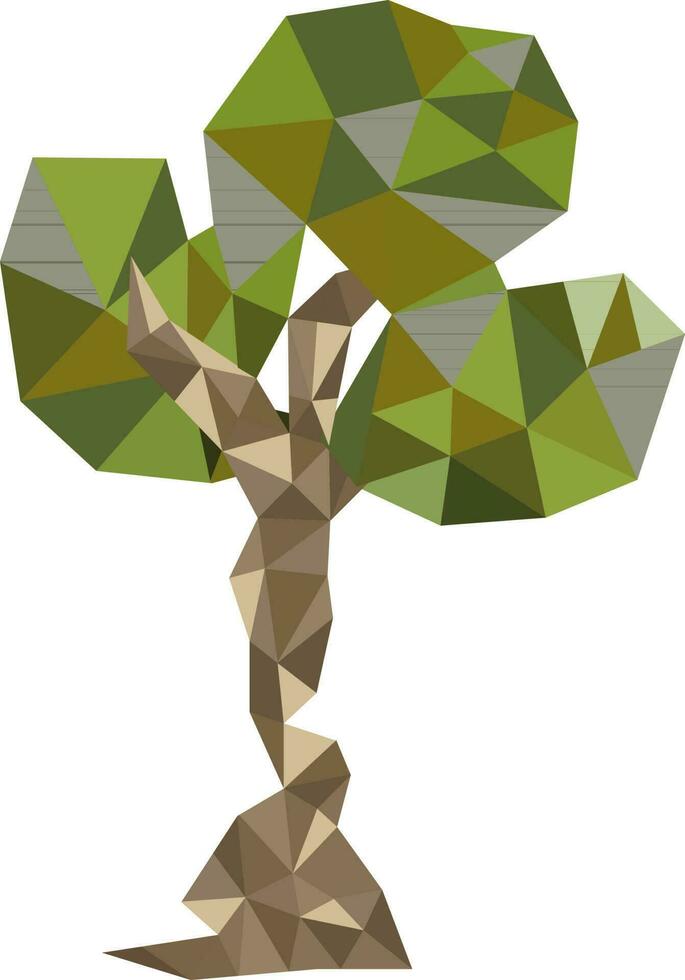 abstrait polygonal vert arbre conception. vecteur