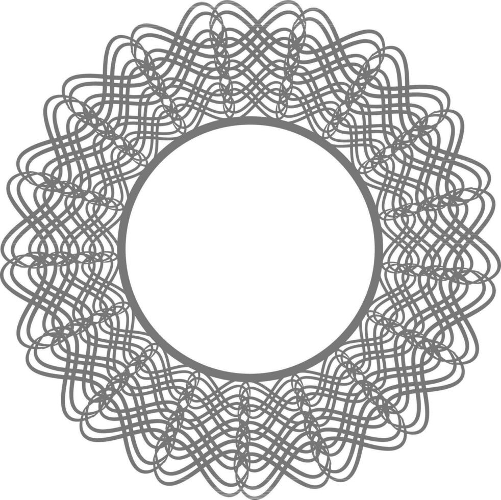 Créatif Cadre conception dans cercle forme. vecteur