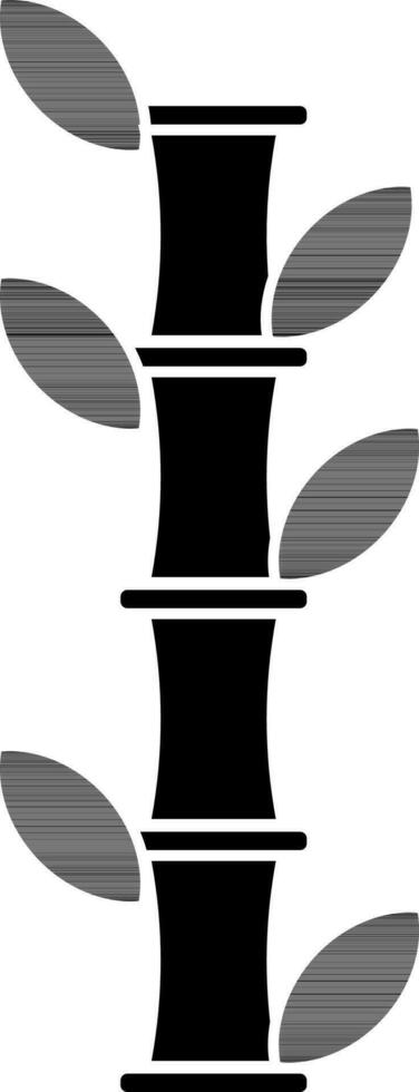 glyphe bambou arbre icône ou symbole. vecteur