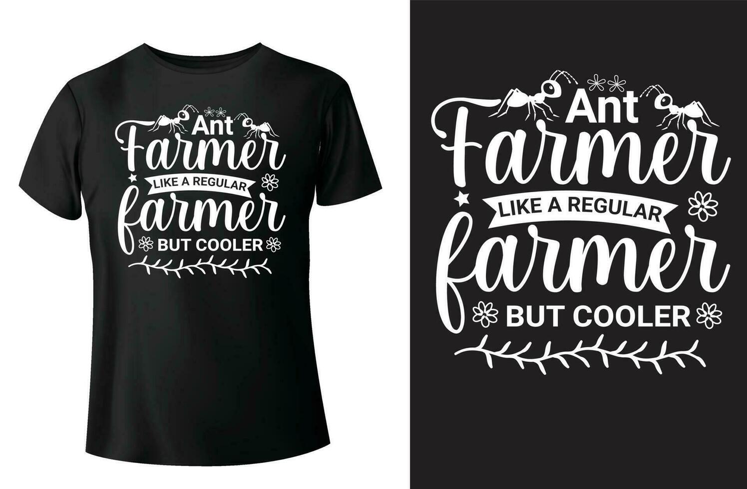 fourmi agriculteur comme une ordinaire agriculteur mais glacière T-shirt conception et modèle vectoriel