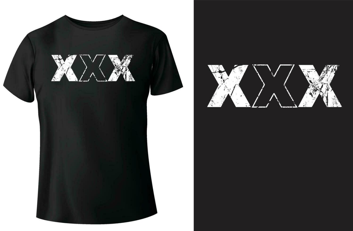 xxx typographie T-shirt conception et modèle vectoriel