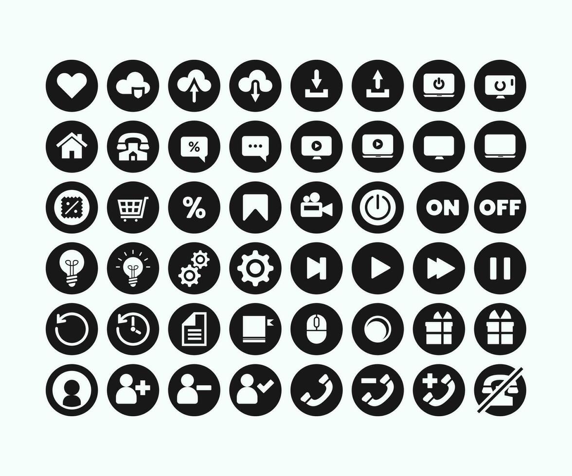 Facile ensemble de site Internet Icônes plat conception adapté pour symbole, signe, bouton et marque vecteur