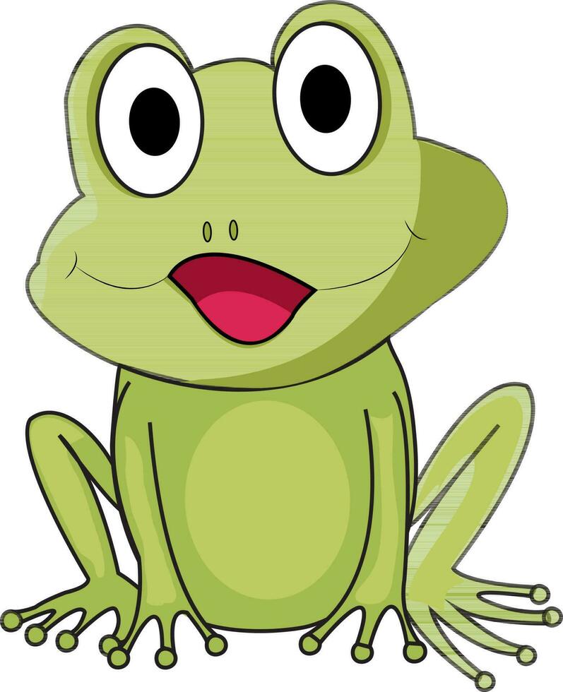 une mignonne dessin animé grenouille. vecteur