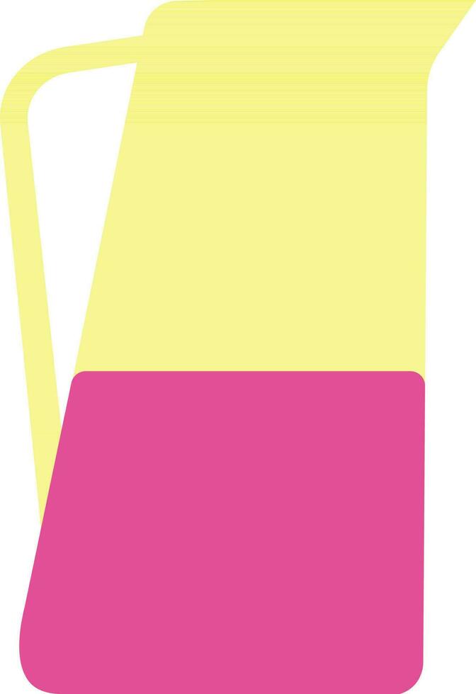 illustration de une cruche dans Jaune et rose couleur. vecteur