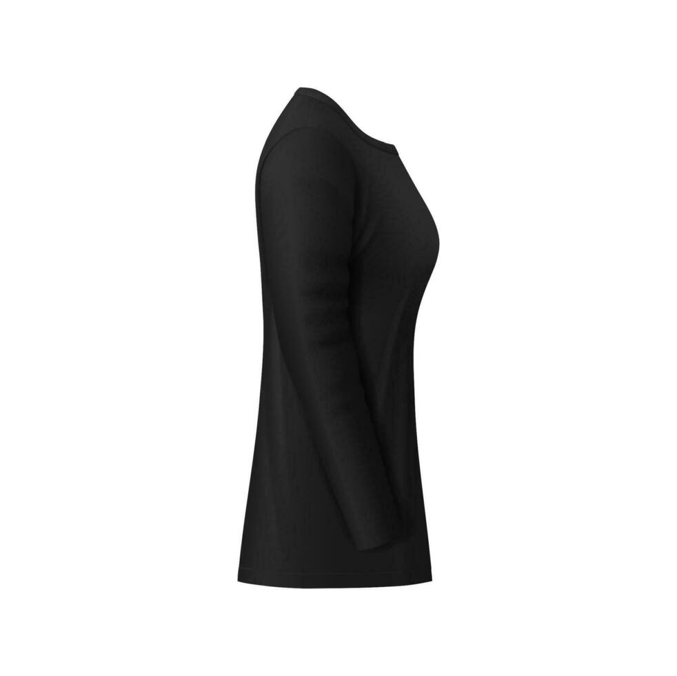 manche longue chemise pour femme avec ajusté silhouette vecteur