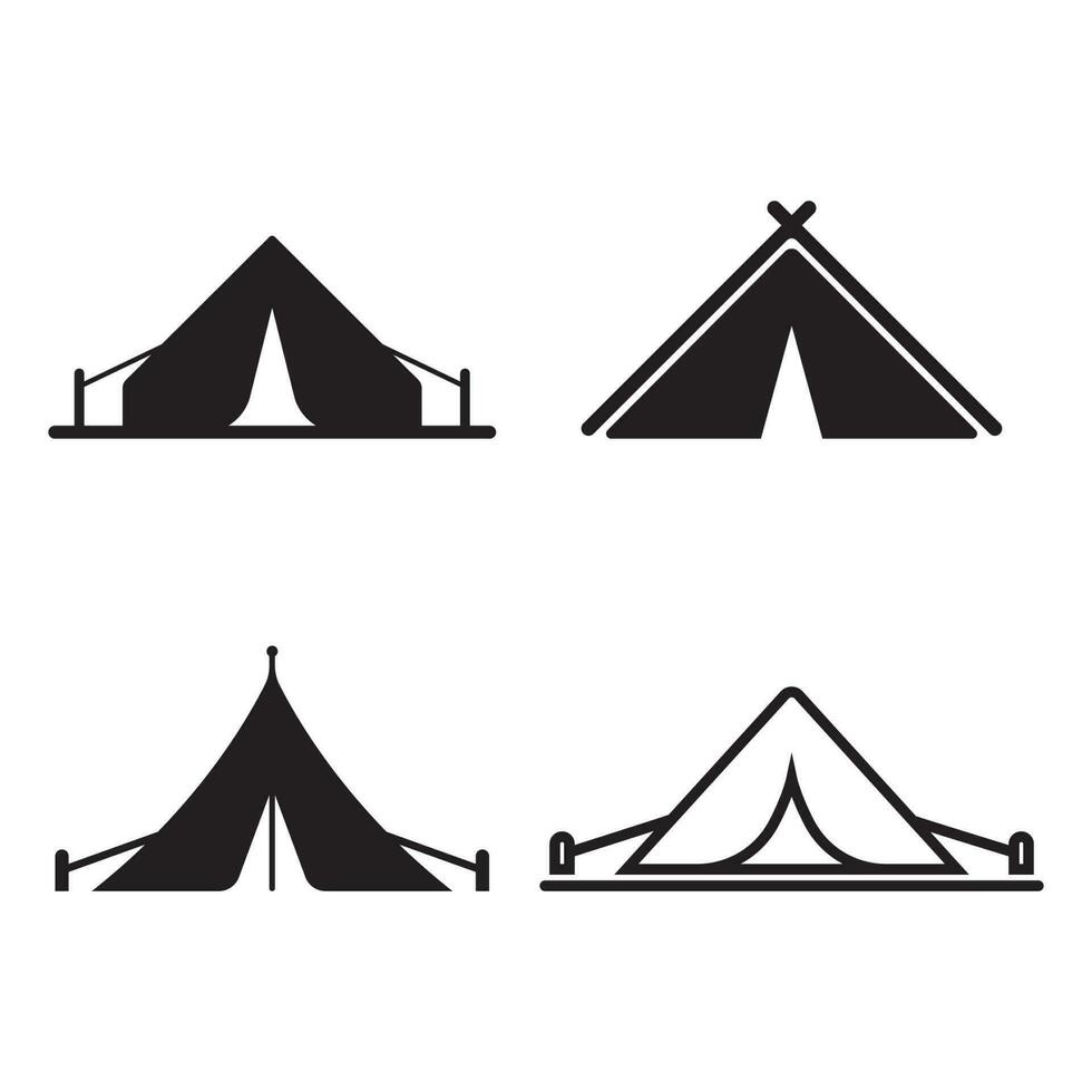 camping tente icône vecteur