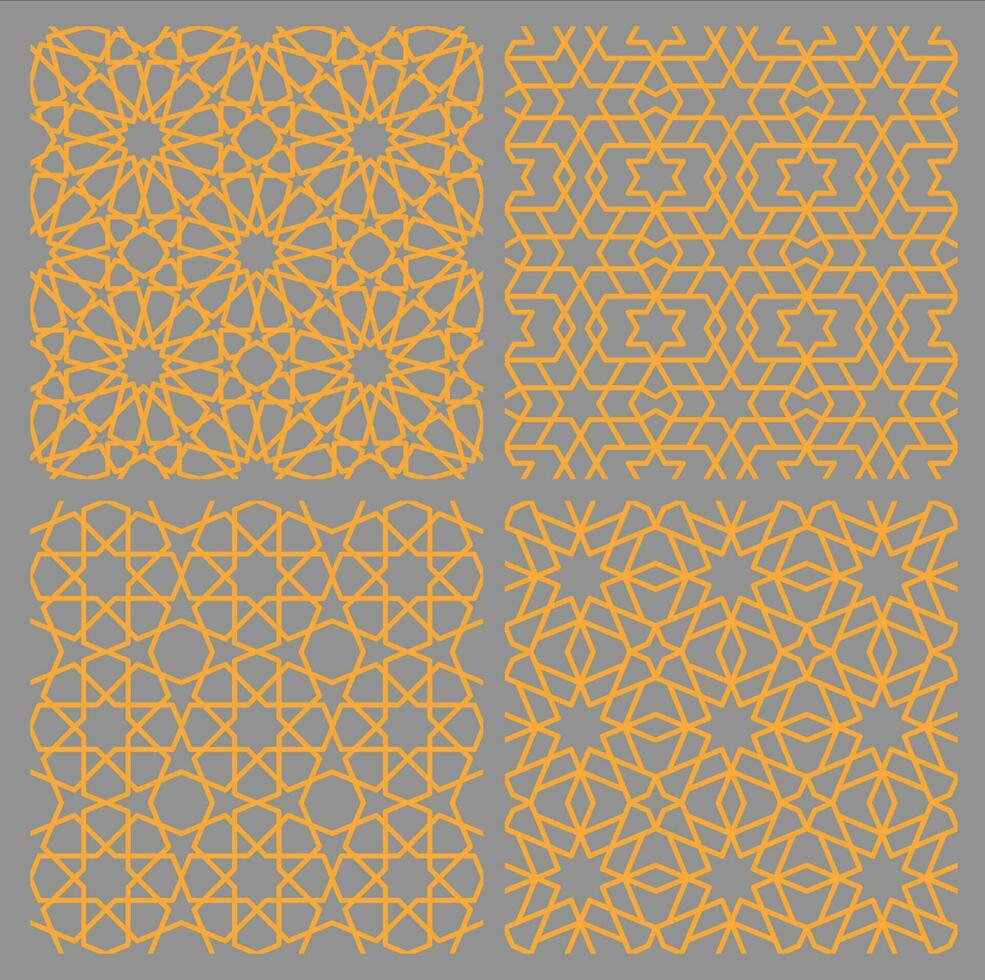 moucharabieh arabesque, arabe ou islamique motifs vecteur