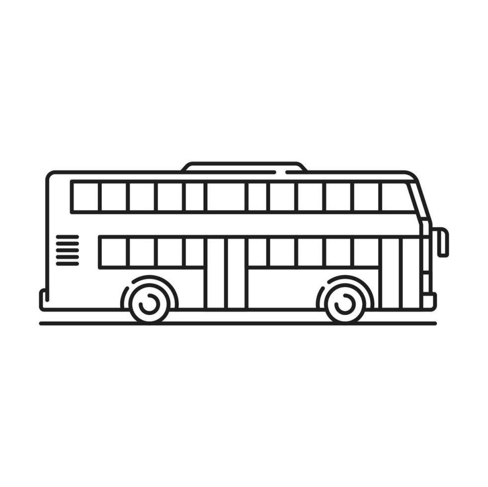école autobus ligne icône passager tour transport signe vecteur