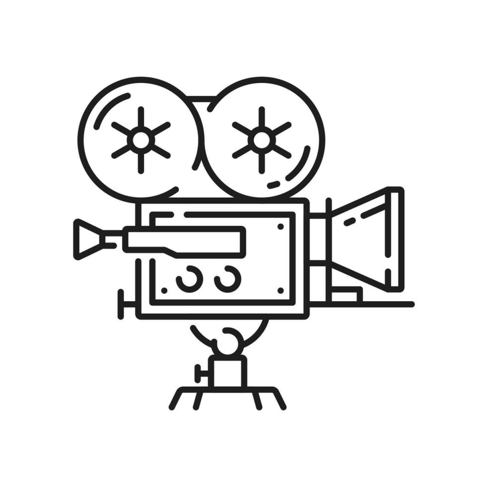 professionnel film projecteur isolé rétro caméra vecteur