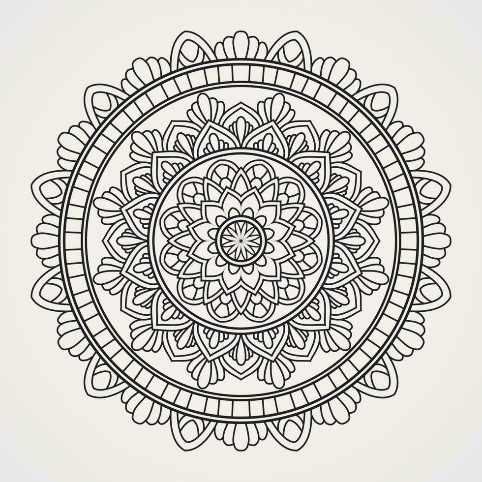 décoratif cercles dans le forme de fleur mandalas vecteur