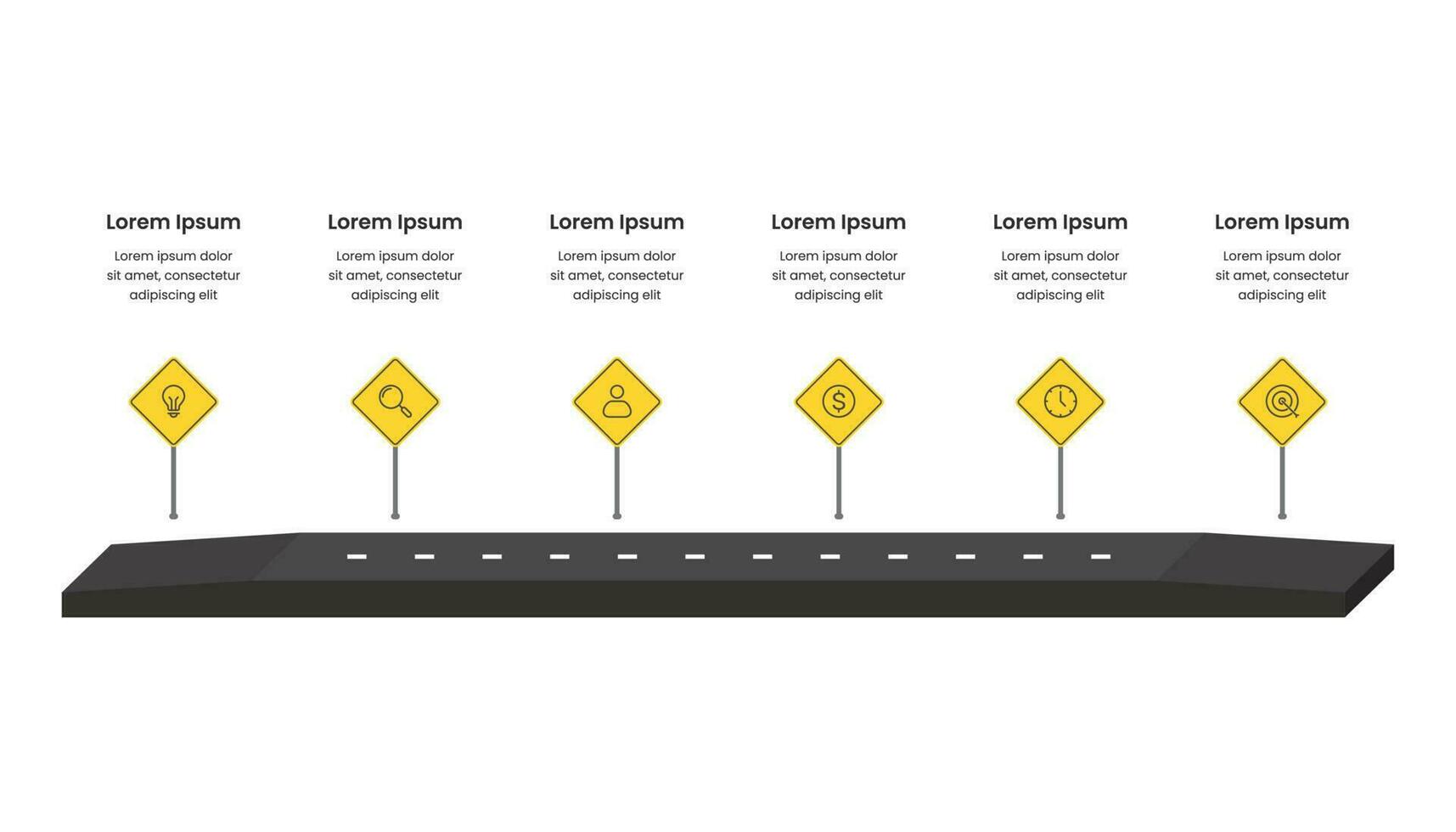 feuille de route affaires infographie modèle conception vecteur