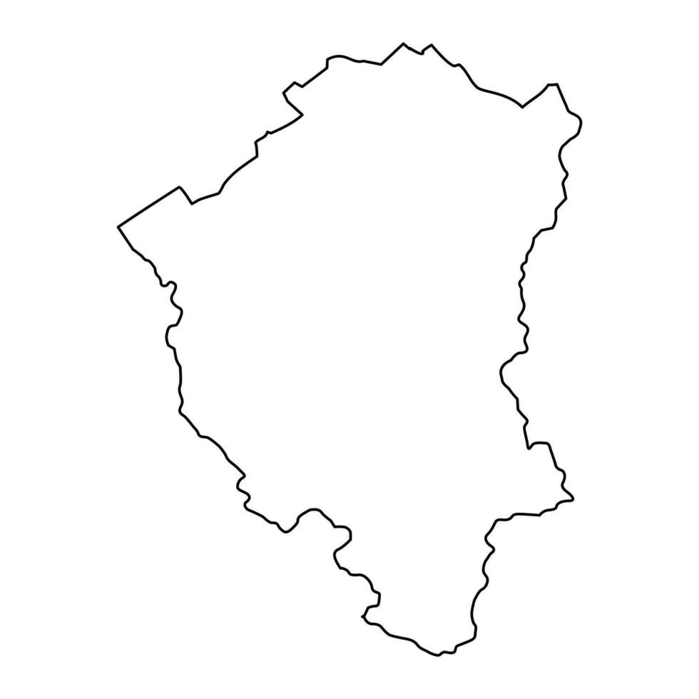 Nord retour district carte, administratif district de Serbie. vecteur illustration.